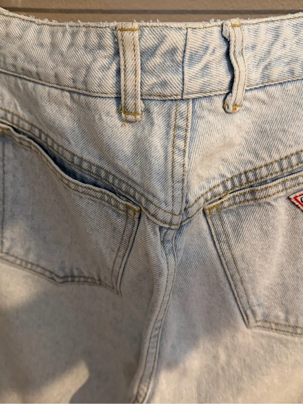 Vintage Guess Georges Marciano Tapered Mom Jeans Light Stone Wash Style1015 32